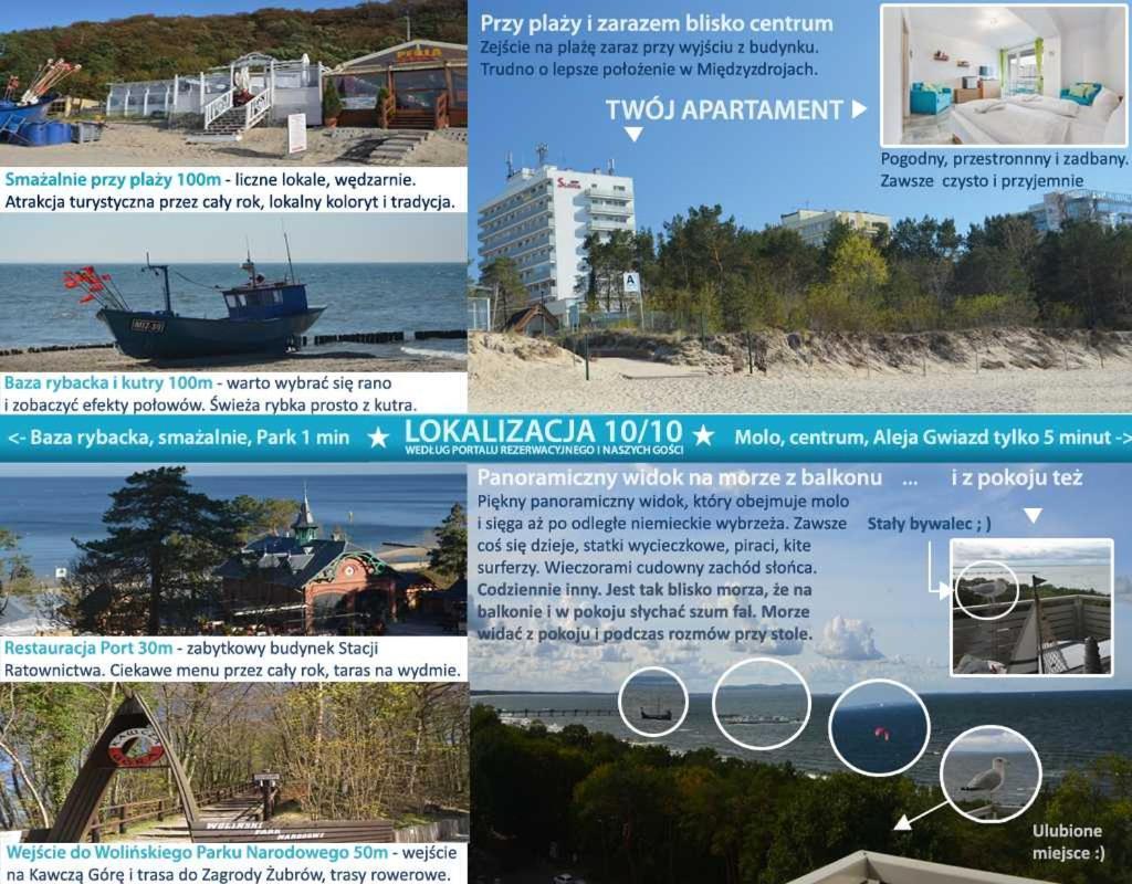 מידזיזדרויה Apartament Z Panoramicznym Widokiem Na Morze Blisko Plazy I Centrum Pl Eng De מראה חיצוני תמונה